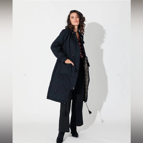 Cleobella davina quilted jacket black size small